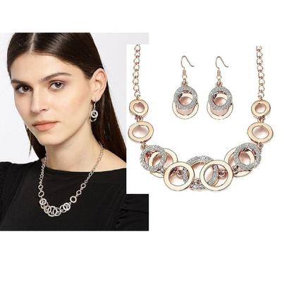 Ensembles de bijoux pour femmes, collier clouté en cristal, ensemble de bijoux avec boucles d'oreilles pour filles/femmes