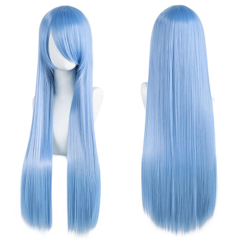 Mao Niang Stil 80cm Lange Gerade Cosplay Perücke, Unisex, Bunt und Vielseitig