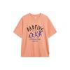 Li Ning T Shirts Men's Sunset Orange Crew Neck Moderate Straight Fit AHST301-5