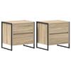 Nightstand Set of 2 Sonoma 50 X 39.5 X 50 Cm Particleboard