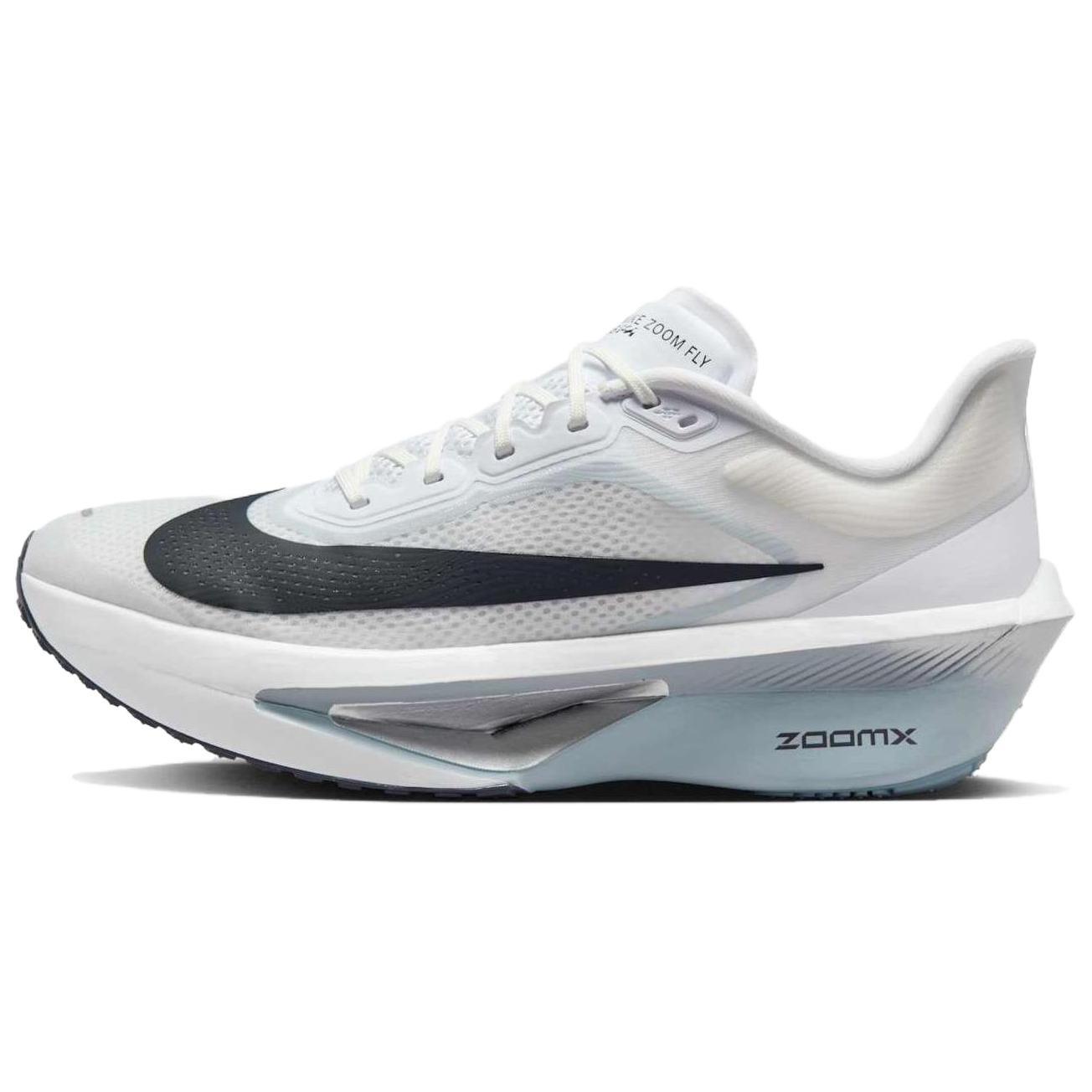 Nike Zoom Fly 6 White Pure Platinum Obsidian Mist Gridiron Men s FN8454-104 EU 40.5