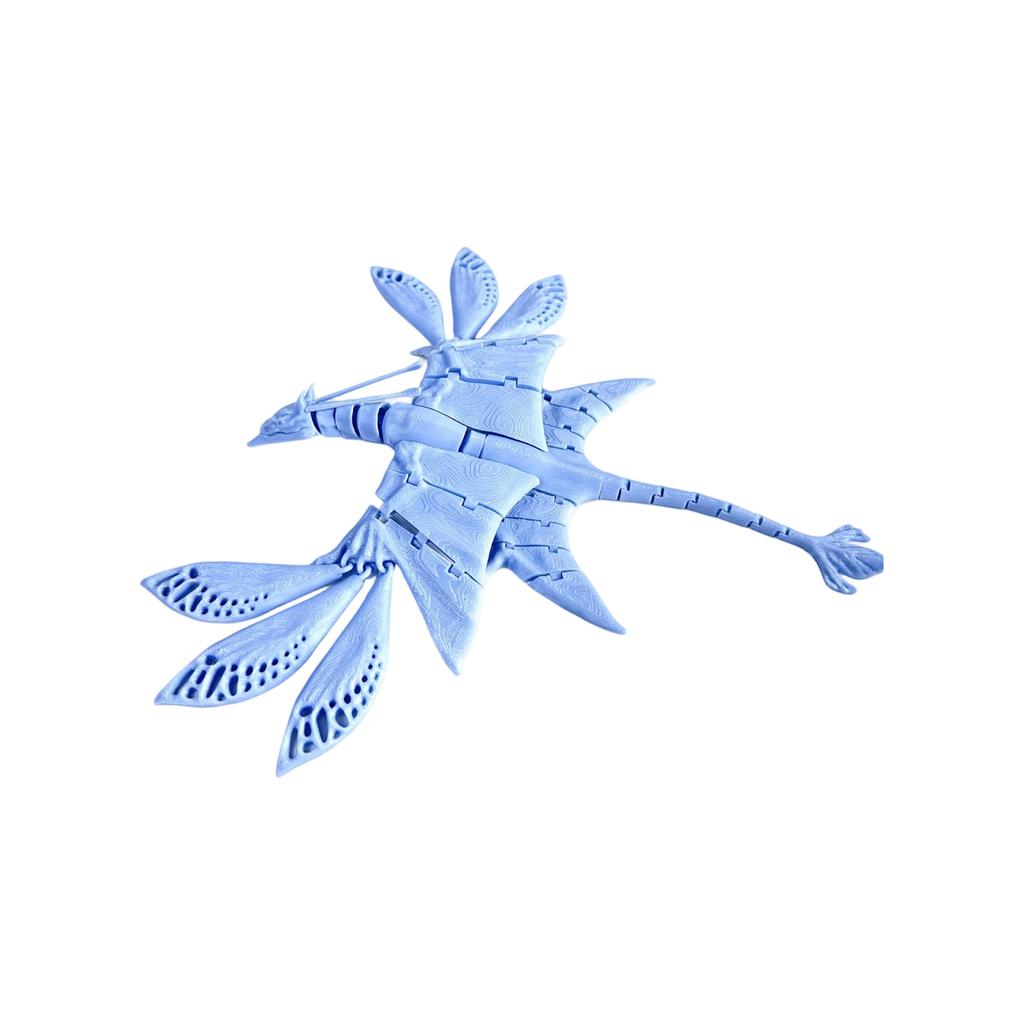 Banshee 3D Printed Toy, Articulated Joint Figure, Flying Dragon Ornament