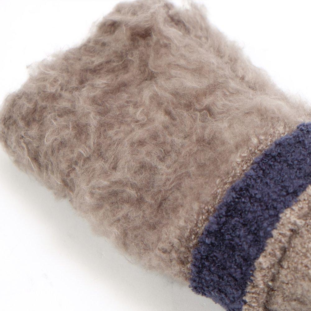 Loose Long by Made in Japan with a brushed fleece approximately SocksDEPO "Fluffy Round-Toe Socks, Fit, Single, Type" Tebukuro-ya. lining, blue,