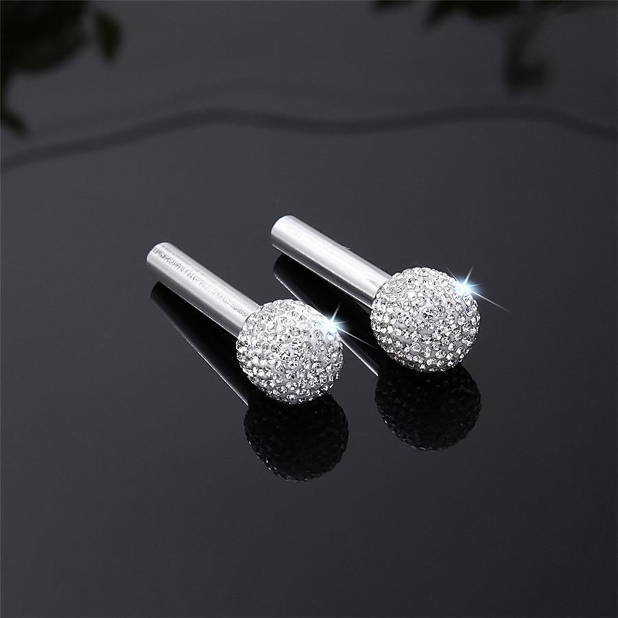 Bling Bling Rhinestone-encrusted Aluminum Alloy Door Handle Interior Door Lock Knob Pins for Car Truck SUV Auto 4pcs