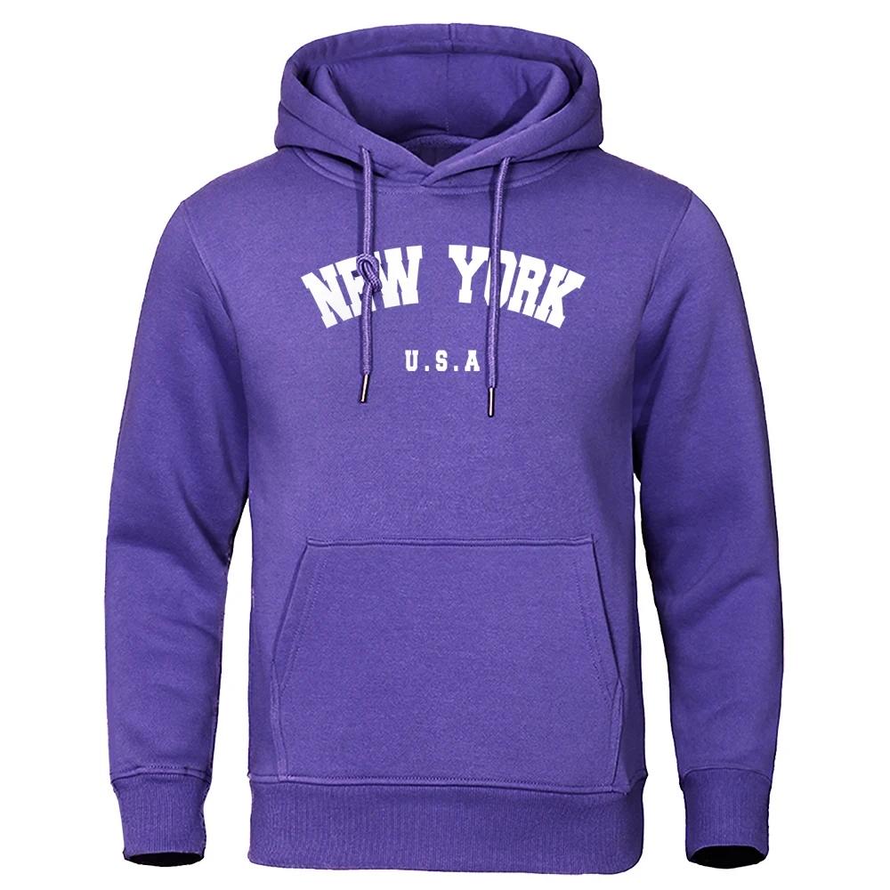 NEW YORK Hoodies mit Buchstabendruck USA City Print Hoody Herren Y2K Mode Lässig Langarm Kapuzenpullover Damen Sweatshirts