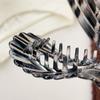 Elegant Large Size Hair Clip Premium PVC Flat Shell Side Clip Hollow Strip 9.5CM Hair Claw Leisure Vacation Headwear
