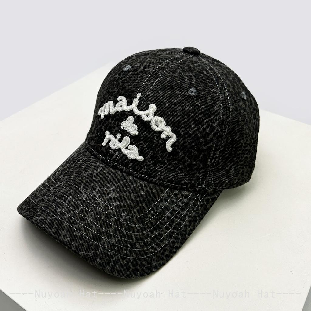 And Women Korean Style Leopard Print Embroidered Letter Prints Baseball Caps Sun Protection Vintage All-Match Personalized Peaked Hats Street Style