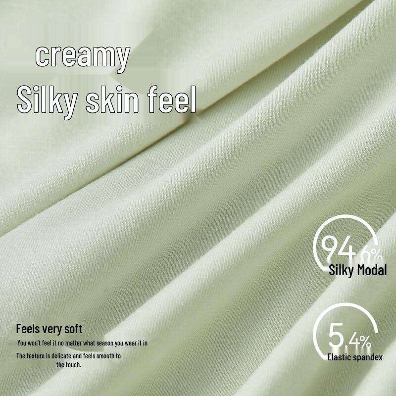 MaoRen Women's Seamless Modal Silk Blend Mid-Waist Briefs