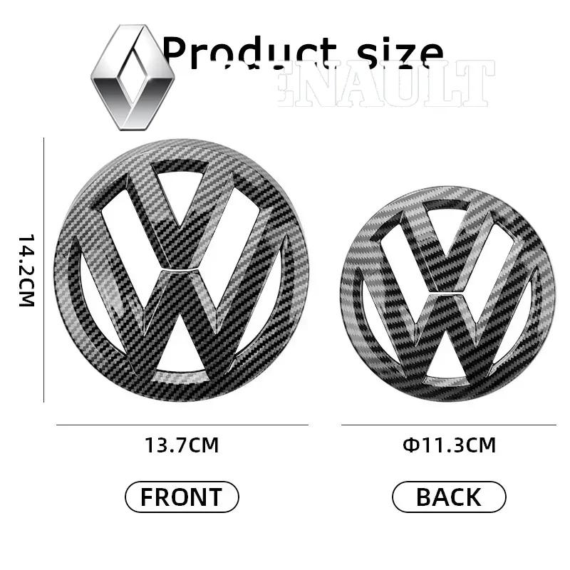 2pcs Car Front Radiator Grille Badge Cover Rear Trunk Lid Sticker For VW Polo Golf MK6 MK7 MK8 Passat B6 B7 B8 Tiguan CC T-ROC Wu4
