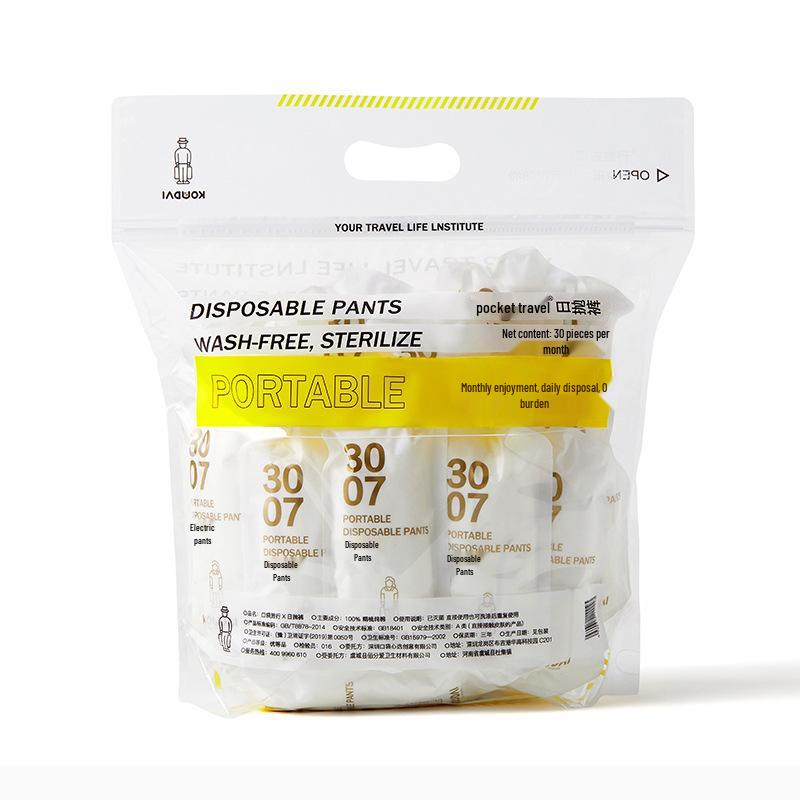 Draagbaar Wegwerp Katoenen Ondergoed voor Reizen - Gesteriliseerd & Unisex, Wassen Niet Nodig