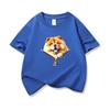 Kids Cotton T Shirt Cute Dog Zipper Print Crew Neck Short Sleeve Tee Casual Breathable Boys Girls Summer Tops