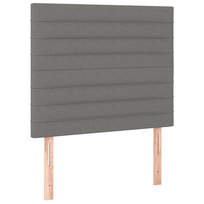 VidaXL Cadre de lit avec tête de lit Gris foncé 80x200 cm Tissu3125091