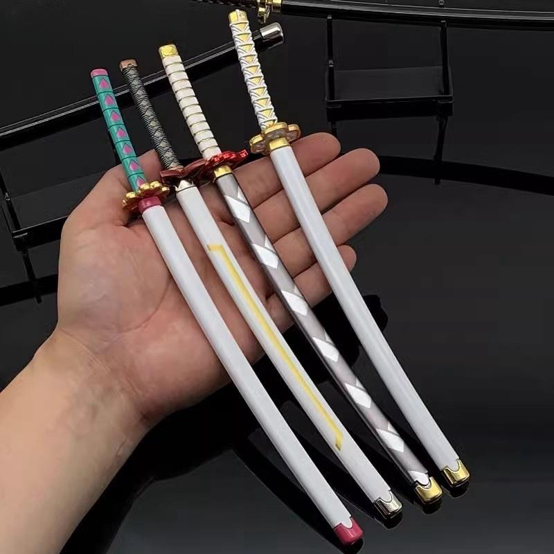 25cm Metall Demon Slayer Katana Ainme Kimetsu No Yaiba Tanjirou Mini Stahl Schwert Echte Größe Japanisches Katana Samurai Säbel Kinderspielzeug