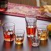 2pcs Thick Bottomed Wine Glass Household Beer Glass Whiskey Cocktail Cups Tea Beverage Mugs Glass Cup Beer Glass Christmas Gift