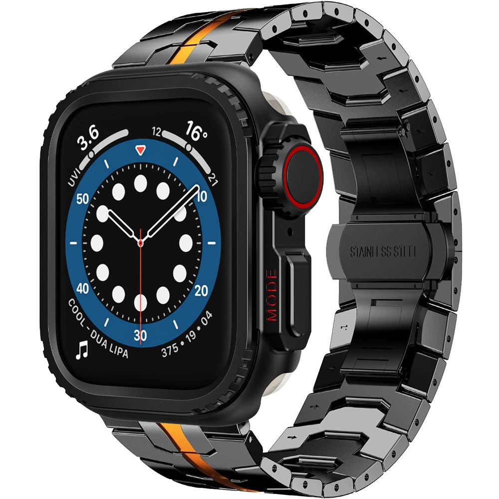 Stainless Steel Band+Case for Apple Watch Strap 46mm 49mm 44mm 45mm Correa Bracelet Protective Cover Iwatch 10 9 8 7 Se 6 Ultra