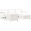 VidaXL Garden Lounge Set 5 Pcs White Solid Pine Wood, Outdoor Sofa Set, Garden Sofa Set, 3250505