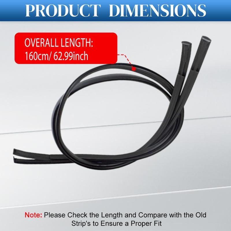 2pcs Roof Drip Moulding Side Finish Strip Rubber Black for Toyota Yaris Hatchback 2006 2007 2008 2009 2010 2011 2012 2013 2014