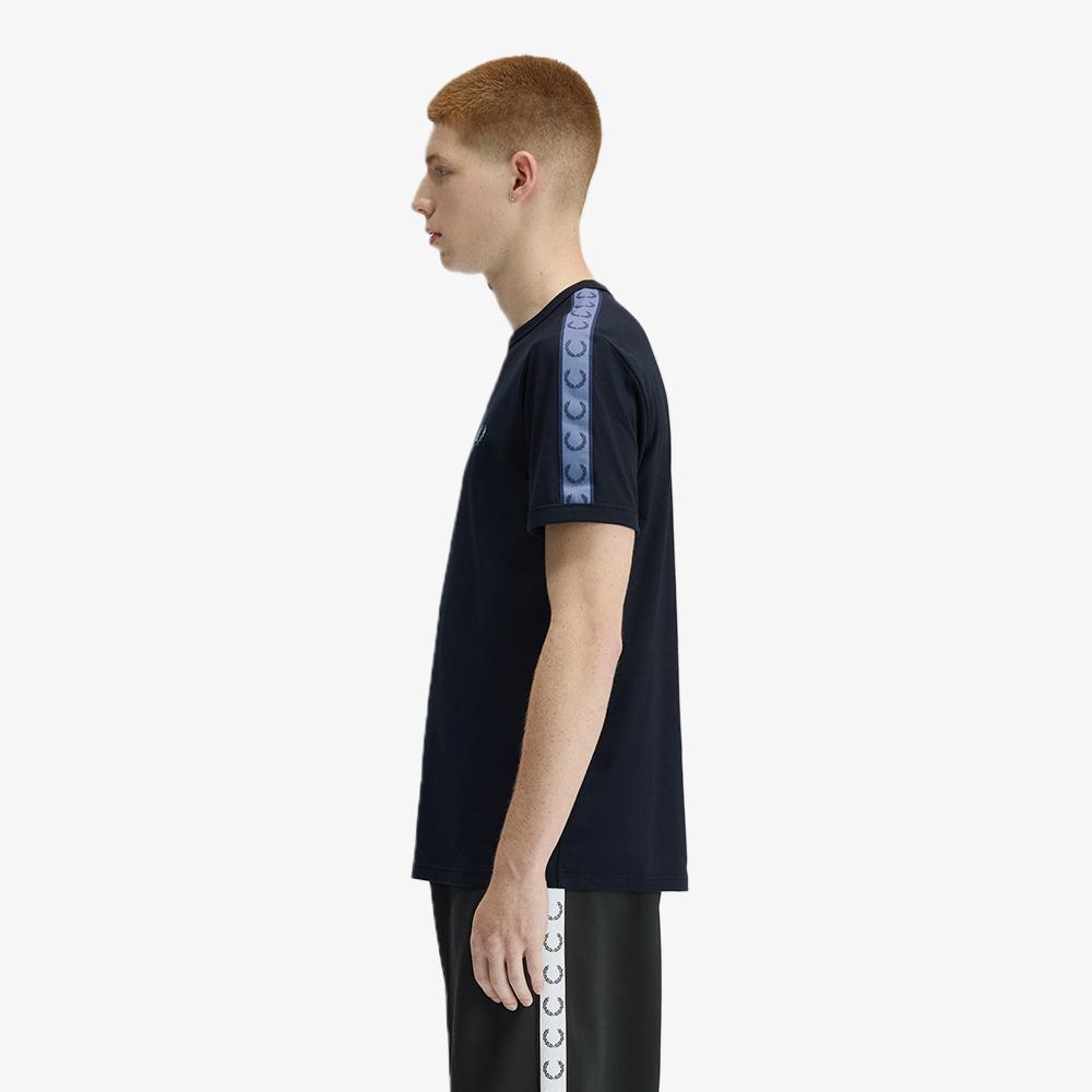 Fred Perry [Sport] Contrast Tape Ringer T-Shirt - Navy/Ace Blue Afpm2614613-29B