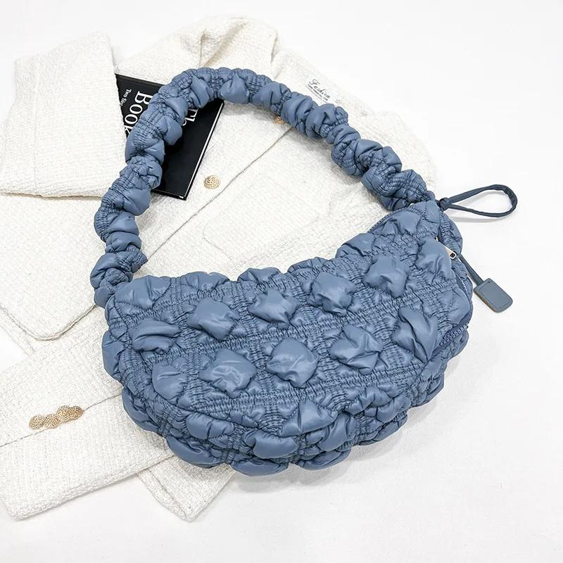 Korean Style Women's Bag Versatile Cloud Pleated Armpit Bag Casual Dumpling Bag Shoulder Crossbody Bag