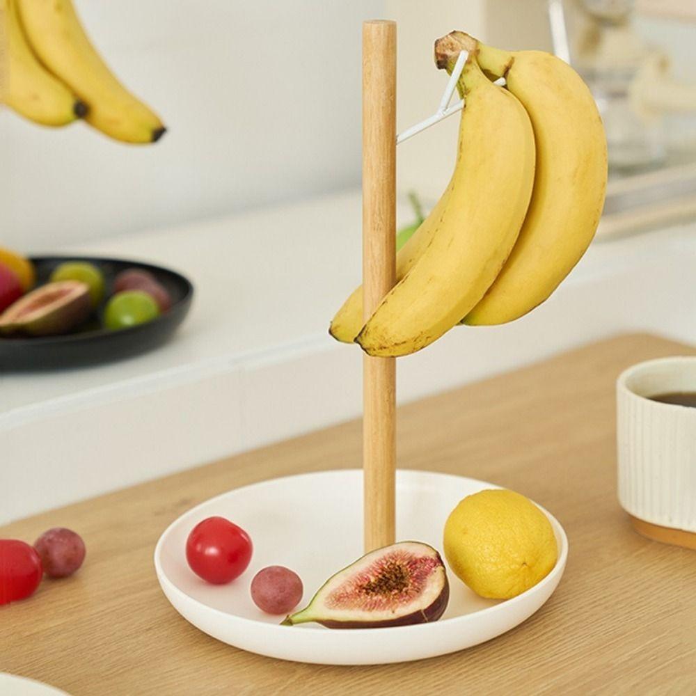 Household Fruit Basket with Hook Plastic Banana Hanging Rack  Keep Bananas Fresh