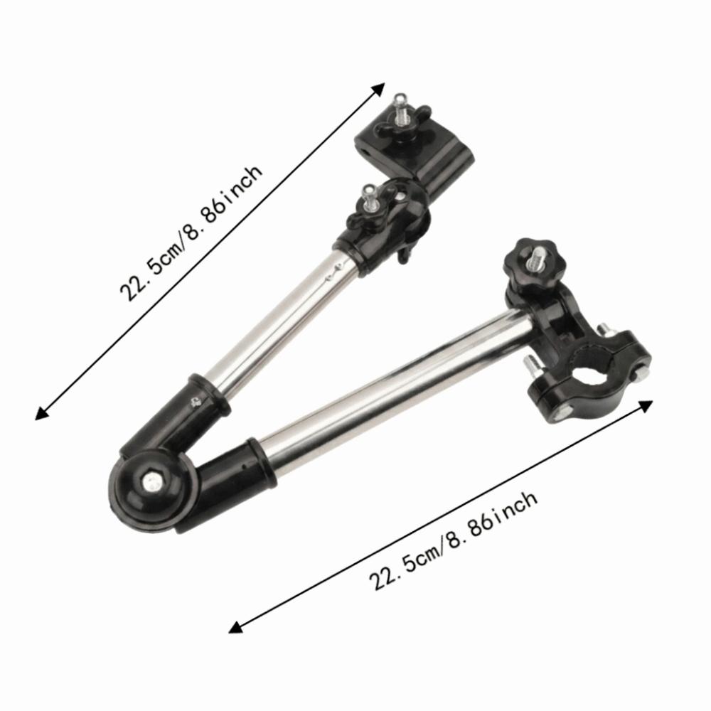 Stainless Steel Umbrella Mount Stand Adjustable Clamp Umbrella Holder Clamp for Bicycle чёрный