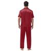 Large Men's Short Sleeved Shorts Satin Summer Casual Home Wear Pajama Set