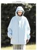 Women's 2024 Spring/Autumn Color Block Plaid Windproof Hooded Sports Top