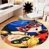 Miraculous Printed Round Rug Carpet Chair Rug Area Rug Entryway Doormats,for Office Chair Living Room Bedroom Kitchen Room.