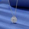 CARLIDANA Transform Luxury Four Leaf Clover Pendant Necklace  Crystal Gold Color Heart Love Jewelry for Women Gift
