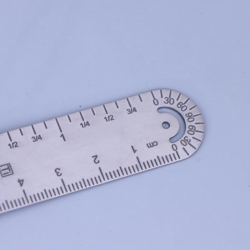 1Pc Portable Mini Titanium Alloy Ruler Titanium Small Ruler Keychain Pendant Keychain Accessories Outdoor Tool