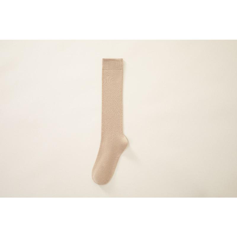 Einfarbige vielseitige Wadenstrümpfe, Frotteesocken, Lange Ankela-Rot-Trendsocken, Damen Herbst- und Winter-Langsocken