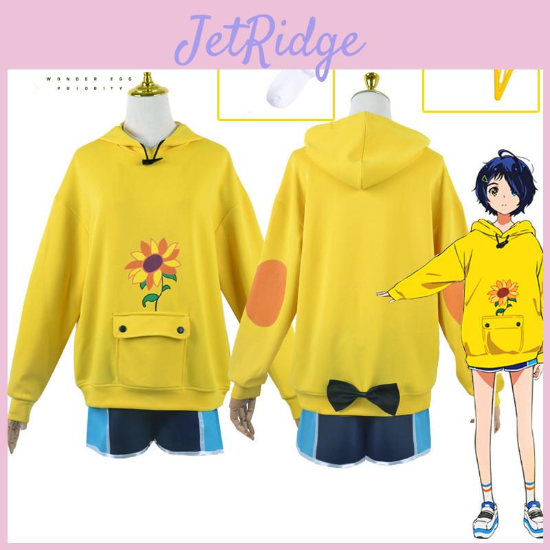 Fühle dich wie ein Charakter mit diesem Wonder Egg Priority Ai Ohto Hoodie Sweatshirt Shorts Cosplay Halloween Kostüm