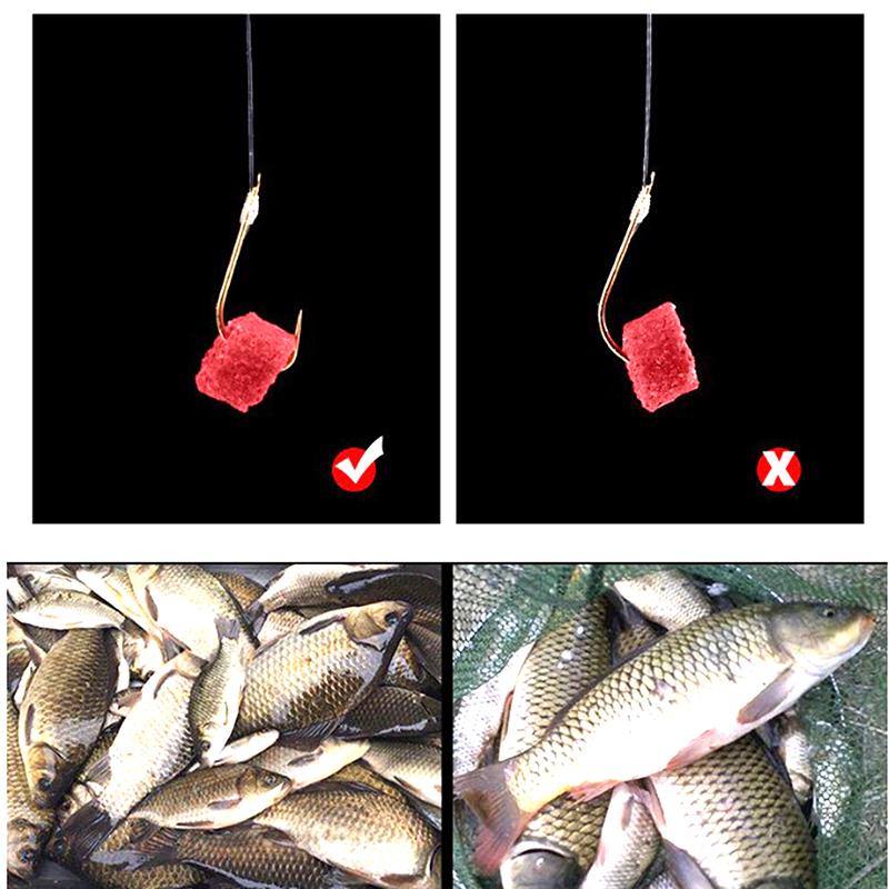 100 Stück Roter Karpfenangeln Hohlköder Formel Insektenpartikel Angelköder Lockmittel