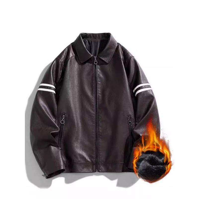

Мужская кожаная куртка для мотоцикла, осень-зима, новый стиль, повседневная и универсальная, облегающая, плюс утолщенный бархат, кожаная куртка большого размера 5XL