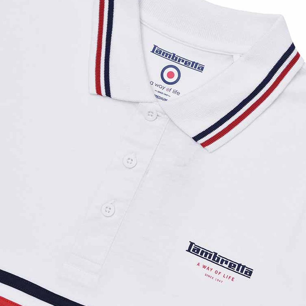 Lambretta Mens Classic SS24 Stripes Polo Shirt