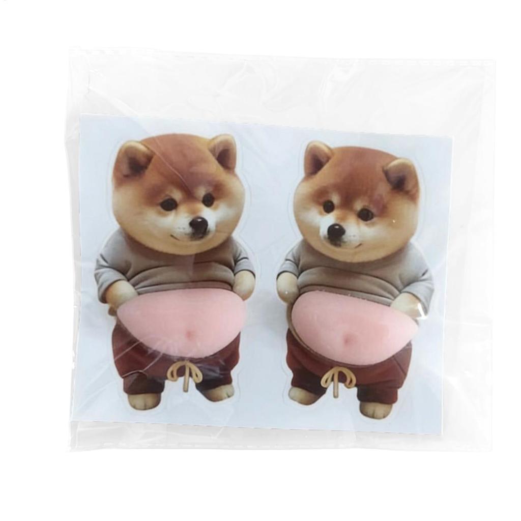 Süße weiche Welpen-Aufkleber 3D Shiba Inu Hund Bauchaufkleber Selbstklebend Dekorativer Aufkleber für Notizbuch Telefon Tagebücher Basteldekoration