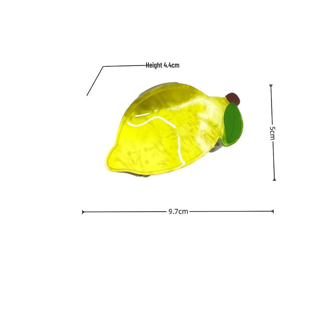 Fashionable Fruit Hair Clips: Cute Strawberry, Lemon, Peach Shark Clips for Women