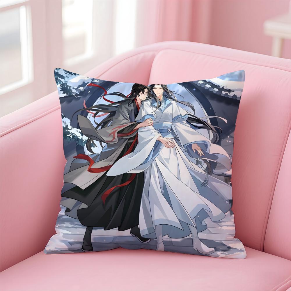 New Arrival Mo Dao Zu Shi Cushion Cover Pillowcase Short Plush Invisible Zipper Room Sofa Cushion Cover
