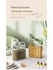Multi-Grain Storage Canister with Measuring Cup - Sealed Plastic Container for Rice, Flour, and Grains