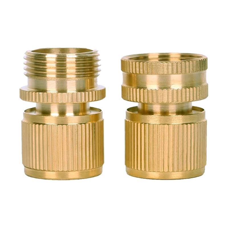 

2 шт. садовый двор 3/4 латунный быстроразъемный соединитель садовый кран адаптер резьбовой ниппель для мойки автомобиля аксессуар