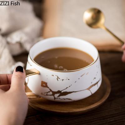 Kattenuitwerpselen Koffiekopjes Italiaanse Gecondenseerde Koffie Keramische Kop Schotel Pakket afternoon tea Kop Kleine Koffiekop met schotel lepel Set