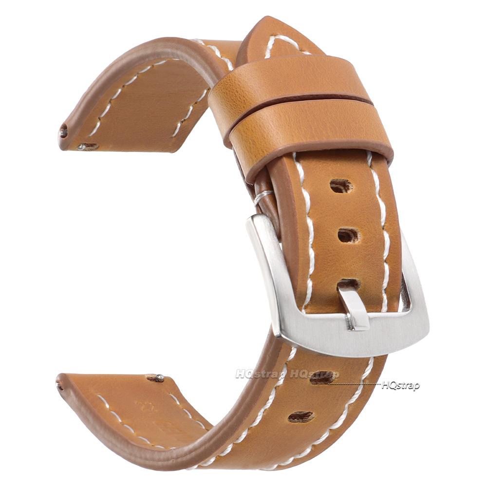 Leather Watch Band for Seiko Quick Release Sport Vintage Strap 18mm 20mm 22mm 24mm Watchband Army Sport Bracelet for Smartwatch