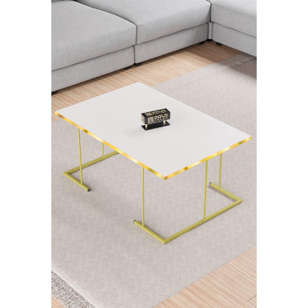 Coffee Table Solo Gold White