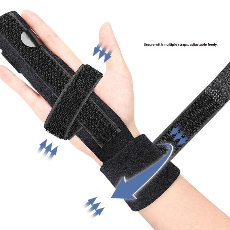 Breathable Finger Brace with Aluminum Splint for Sports Injuries and Office Work Support
