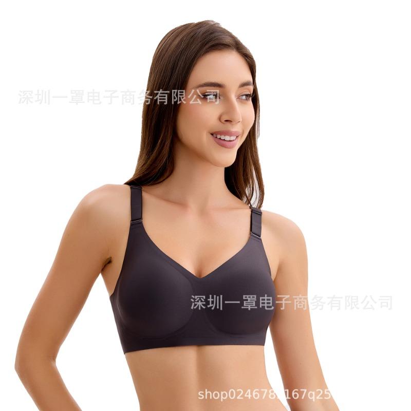 Women S Plus Size Thin Wireless Push Up Seamless Comfort Bra