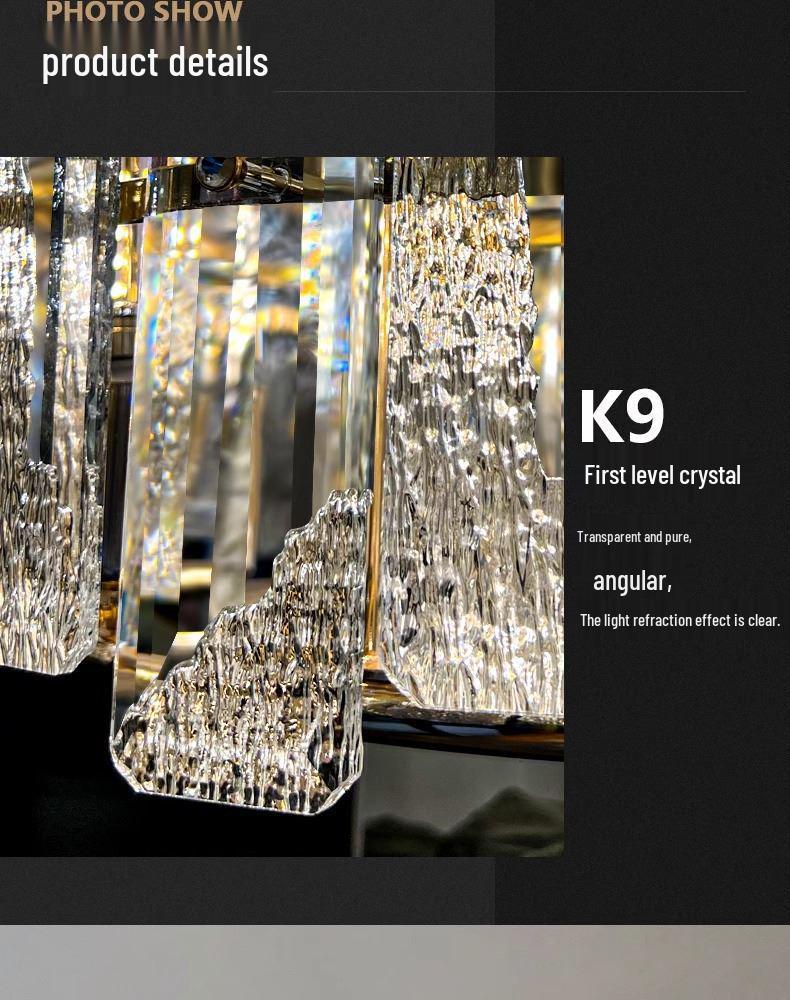 2025 Modern Minimalist Crystal Chandelier for Living Room, Bedroom & Dining