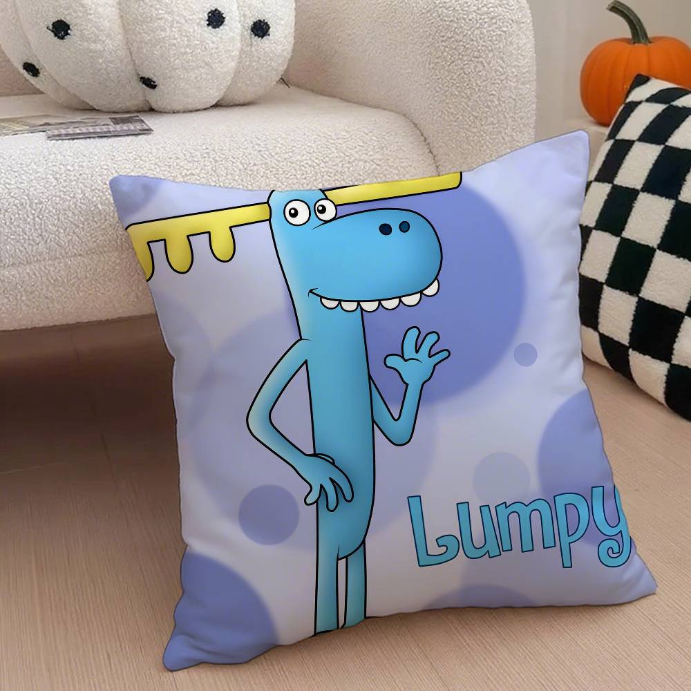 H-Happy Tree F-Friends N-Nutty Kissenbezug Milbenschutz Kissenbezug Verdeckter Reißverschluss Seidiger Kurzplüsch Sofakissenbezug