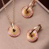 Drip Oil Color Matching Pattern Design Trendy Exquisite Jewelry Set