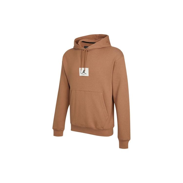 Air Jordan Statement Logo Printing Casual Sports Autumn Hoodie Brown Men s DA9817-256 M