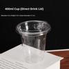 50pcs with Lids Clear Plastic Cups Leak-Proof Bubble Tea Cups New Juice Container  Party Use